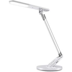 LED Desk Lamp,JUKSTG Eye-Caring Table Lamp,Adjustable Desk Light,Home Office Lamps with USB Charging Port,7 Brightness Levels 4 Lighting Modes,Blue Light Filter,Touch Control,14W Reading Lamp,Silver