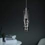 Modern Chrome Crystal Ceiling Pendant Light LED Adjustable Hanging Linear Pendant Light for Bar, Dining Room, Kitchen