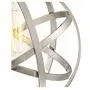 Industrial Atom Ceiling Light Semi Flush Mount Fixture LED Antique Edison Bulb Brushed Nickel 8'' Wide Open Cage for Bedroom Kitchen Living Room Hallway Bathroom - Franklin Iron Works