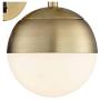 Luna Mid Century Modern Wall Lamp Antique Brass Plug-in Light Fixture Frosted Glass Globe Shade for Bedroom Bedside Living Room Reading - 360 Lighting Luna Mid Century Modern Wall Lamp Antique Brass Plug-in Light Fixture Frosted Glass Globe Shade for Bedroom Bedside Living Room Reading - 360 Lighting