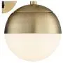 Luna Mid Century Modern Wall Lamp Antique Brass Plug-in Light Fixture Frosted Glass Globe Shade for Bedroom Bedside Living Room Reading - 360 Lighting