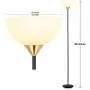 Floor Lamp,Dimmable Standing Floor Lamp for Living Room,Bedroom,Office,Reading & Working,12W 2700K Warm White LED Bulb Included ,69inch Modern Tall Standing Pole Light,Uplight,Black