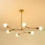 Garwarm Sputnik Chandelier Modern 6 Lights Brushed Brass Pendant Lighting Gold Mid Century Ceiling Light Fixture for Dining Room Living Room Kitchen Garwarm Sputnik Chandelier Modern 6 Lights Brushed Brass Pendant Lighting Gold Mid Century Ceiling Light Fixture for Dining Room Living Room Kitchen