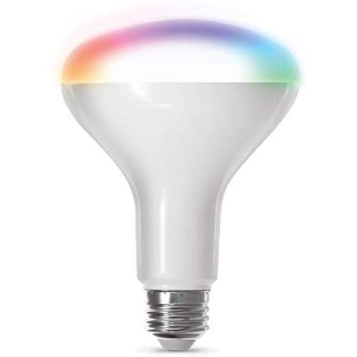 Feit Electric BR30/RGBW/CA/AG WiFi Changing and Dimmable, No Hub Required, Alexa or Google Assistant BR30 Smart LED Light Bulb, 65W, Multi-Color RGBW