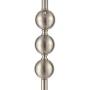 WINGBO 63” Metal LED Free Standing Floor Lamp with Stacked Ball Contemporary, Transitional for Bedrooms, Living Room, Office, Reading Mercury Silver