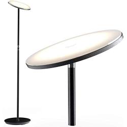 Nekteck LED Floor Lamp, Bright Lighting Torchiere Floor Lamps for Living Rooms, Bedrooms and Office with Modern Design and Touch Control Tall Standing Pole Light, 30w/2000LM, 3000K Warm White