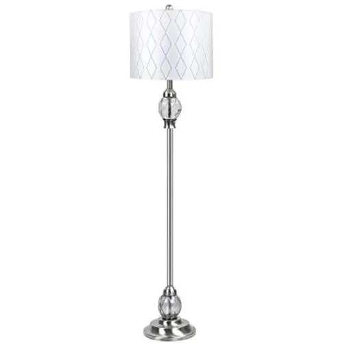 KAYBELE Floor Lamp,Modern Home Classic Glass Floor Lamp with Drum Shade, 68Inch Tall Contemporary Office Bedroom Living Room Standing Reading Light Lamp