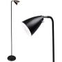 DLLT Modern Reading Floor Lamp, Crafts LED Floor Lamps with Adjustable Neck, 3000K Warm White, Super Bright LED Floor Task Light for Living Room,Bed Room,Office, Black(Bulb Include)