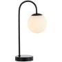 JONATHAN Y JYL6010A Arco 18.25'' Iron/Glass Mid-Century Globe LED Lamp Glam,Minimalist,Modern,Transitional for Bedroom, Living Room, Office, College Dorm, Coffee Table, Bookcase, Black