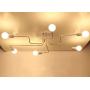 RUXUE Modern Ceiling Light 6 Heads Retro Metal White Chandeliers Light Fixtures for Kitchen Bedroom (6-Heads White)