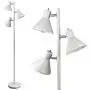 Dorm 3 Light Floor Lamp with 3 Adjustable Reading Room Lights by Lightaccents - Tree Style Standing Lamp with Adjustable Lights - Floor Standing Pole Light - Living Room Lamp (White)