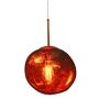 RUNNUP Modern Pendant Light Creative Single Light 12'' Hanging Lamp with Melt Glass Shade in Red for Dining Rooms,Living Room