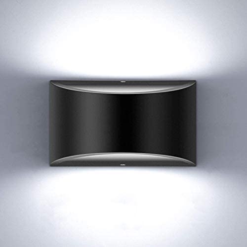 Lightess Dimmable Wall Sconce Black Up Down Wall Lamps Modern Hardwired Wall Sconces 12W LED Hallway Wall Mounted Lighting for Bedroom Living Room Stair, Cool White Lightess Dimmable Wall Sconce Black Up Down Wall Lamps Modern Hardwired Wall Sconces 12W LED Hallway Wall Mounted Lighting for Bedroom Living Room Stair, Cool White