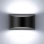 Lightess Dimmable Wall Sconce Black Up Down Wall Lamps Modern Hardwired Wall Sconces 12W LED Hallway Wall Mounted Lighting for Bedroom Living Room Stair, Cool White Lightess Dimmable Wall Sconce Black Up Down Wall Lamps Modern Hardwired Wall Sconces 12W LED Hallway Wall Mounted Lighting for Bedroom Living Room Stair, Cool White