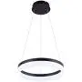 ROYAL PEARL LED Pendant Light Modern Chandelier 1680lm 24W Flush Mount Pendant Lamp for Living Room Bedroom Office Black, 6000k