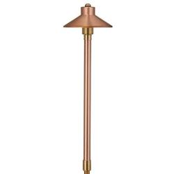 VOLT China Hat 12V Copper Path Light (7'' Shade, 25'' Tall)