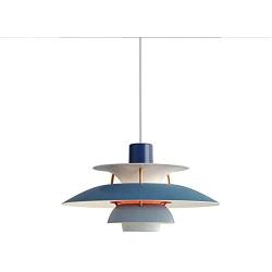 Nordic E27 Pendant Light Colorful Umbrella Led Suspend Lamp Dining Room Indoor Lighting Fixtures Ø 11.81inch (Blue)