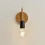 COTULIN 2 Pack Vintage Industrial Gold Metal Wall Sconce,Wall Lamp for Living Room Bedroom Hallway,Retro Edison Wall Sconce Lighting with Black Socket