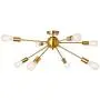 PUMING Sputnik Chandeliers 8 Lights Modern Pendant Lighting for Living Room Bedroom Kitchen Bathroom Foyer Entryway, Gold