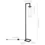 Henn&Hart FL0014 Modern farmhouse seeded floor lamp, One Size, Black