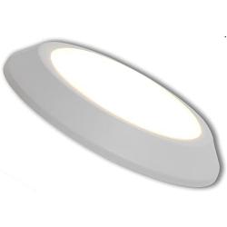 Hamilton Hills New Round Flush Mount Thin Ceiling Light | LED Disc Shaped Thinnest Round Dimmable Lighting Fixture | Direct Wire Lights | No Drywall Work Required | 3000K Bright White | 5.5'' White