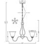 Doraimi 5 Light Chandelier Lighting with Brused Nickel Finish, Classical Style Ceiling Light Fixture with Frosted Glass Shade for Meeting Room Dining Room Living Room Corridor, LED Bulb(not Include)