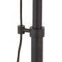 Henn&Hart FL0022 Modern Industrial Pulley System Contemporary Blackened Bronze with Metal Shade for Living Room, Office, Study Or Bedroom Floor Lamp, One Size, Black