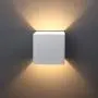 Aipsun 10W LED COB Square White Modern Up and Down Wall Light for Indoor Wall Mount Sconce Pathway Staircase Bedroom Living Room Balcony Home Lighting Fixture (Warm White 3000K）