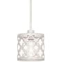 Kira Home Sutton 9'' 1-Light Modern Pendant Light + Metal Drum Shade, Adjustable Hanging Height, Antique White Finish