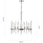 Modern Chandelier with Clear Glass Cylinde ，Island Lighting for Dining Room Living Room，Ceiling Light Fixture