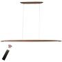 BYSUN Modern Design Pendant lamp LED Pendant lamp Made of Wood Pendant lamp dimmable Pendant Lamps Height Adjustable Chandelier Dining Room Bedroom Interior lamp Decorative Lighting 130cm x 6.