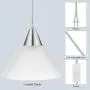 DEWENWILS Plug in Pendant Light, Hanging Light with 15ft Clear Cord, On/Off Switch, Frosted Plastic White Shade, Hanging Ceiling Light for Living Room, Bedroom, Dining Hall, Pack of 2