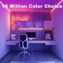 TATUFY 50FT/15M LED Strip Lights,Smart LED Light Strips Bluetooth Wireless Smart Phone App Controlled Music 5050 RGB Tape Lights for Home Party Birthday Bar Club Decoration
