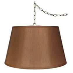 Upgradelights 19 Inch Bronze Swag Lamp Lighting Fixture Hanging Plug-in Sale Ends Soon