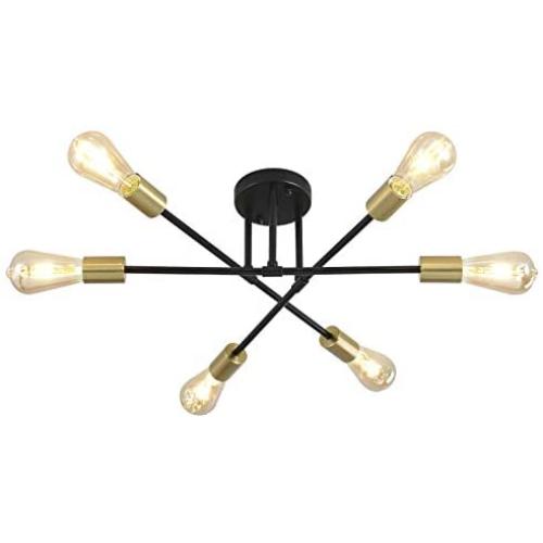 Lights Semi Flush Mount Ceiling Light Contemporary Sputnik Chandelier Lighting Farmhouse Kitchen Light Fixtures for Dining Room Living Room Bedroom Foyer
