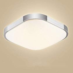 Viugreum 16W 12'' Modern LED Ceiling Light Flush Mount, 3000K Warm White 900LM Square LED Ceiling Lamp Fixtures for Living Room/Kitchen/Bedroom/Dining Room, Commercial or Residential Lighting