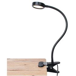 LEPOWER Clip on Light/Reading Light/Light Color Changeable/Night Light Clip on for Desk, Bed Headboard and Computers (Black)