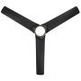 Mocha Indoor/Outdoor 3-Blade Smart Compatible Ceiling Fan 54in Matte Black with 3000K LED Light Kit and Remote Control with Wall Cradle. Works with iOS/Android, Alexa, and Google Assistant.