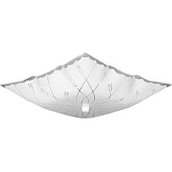 Progress Lighting P4962-30 Traditional Two Light Close-to-Ceiling from Square Glass Collection in White Finish, 12-Inch Diameter x 5-1/2-Inch Height