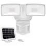 LEPOWER 1000LM Solar LED Security Lights Mtion Outdoor, 2 Adjustable Head Solar Motion Sensor Light, 5500K White Light, IP65 Waterproof Solar Flood Light for Garage, Yard, Patio(White) LEPOWER 1000LM Solar LED Security Lights Mtion Outdoor, 2 Adjustable Head Solar Motion Sensor Light, 5500K White Light, IP65 Waterproof Solar Flood Light for Garage, Yard, Patio(White)