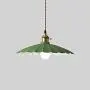 LAKIQ Colorful Indoor Single Pendant Light Lovely Scalloped Shade Mini Hanging Ceiling Lighting Metal Lights Pool Table Hanging Light for Kitchen Island Dining Room Bar Restaurant (Green, 10)