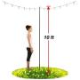 Outdoor String Lights, String Light Terrace Garden Terrace Residential Cafe Wedding Decoration with 10 Feet Rust Bracket LED or Suspended Light Solar Bulb Upgrade (Stainless Steel)