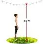 Outdoor String Lights, String Light Terrace Garden Terrace Residential Cafe Wedding Decoration with 10 Feet Rust Bracket LED or Suspended Light Solar Bulb Upgrade (Stainless Steel)