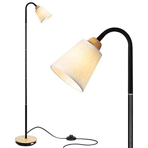 HAITRAL Adjustable Task Floor Lamp - Modern Standing Reading Lamp with 360° Adjustable Gooseneck, Reading Light Lamp for Bedroom, Office, Living Room White (Without Bulb)