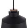 WINGBO Black Industrial 1 Bulb Pendant Light Farmhouse Metal Hanging Barn Pendant Lighting with Lid Shade, Adjustable Length Hanging Dining Light Fixture for Kitchen, Bar, Entryway, Dining Room