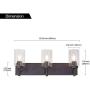 VINLUZ Vanity Bathroom Light Fixture Oil Rubbed Bronze 3 Lights Rustic Wall Sconce Lighting with Clear Glass Shade Vintage Porch Wall Lamp Bedroom Living Room