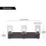 VINLUZ Vanity Bathroom Light Fixture Oil Rubbed Bronze 3 Lights Rustic Wall Sconce Lighting with Clear Glass Shade Vintage Porch Wall Lamp Bedroom Living Room