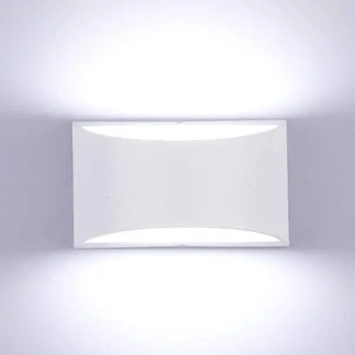 Lightess Dimmable Wall Sconces Modern Hardwired Wall Mounted 12W White Hallway Wall Lamp Indoor Up Down Wall Light for Bedroom Living Room Stairs, Cool White