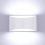 Lightess Dimmable Wall Sconces Modern Hardwired Wall Mounted 12W White Hallway Wall Lamp Indoor Up Down Wall Light for Bedroom Living Room Stairs, Cool White