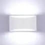 Lightess Dimmable Wall Sconces Modern Hardwired Wall Mounted 12W White Hallway Wall Lamp Indoor Up Down Wall Light for Bedroom Living Room Stairs, Cool White